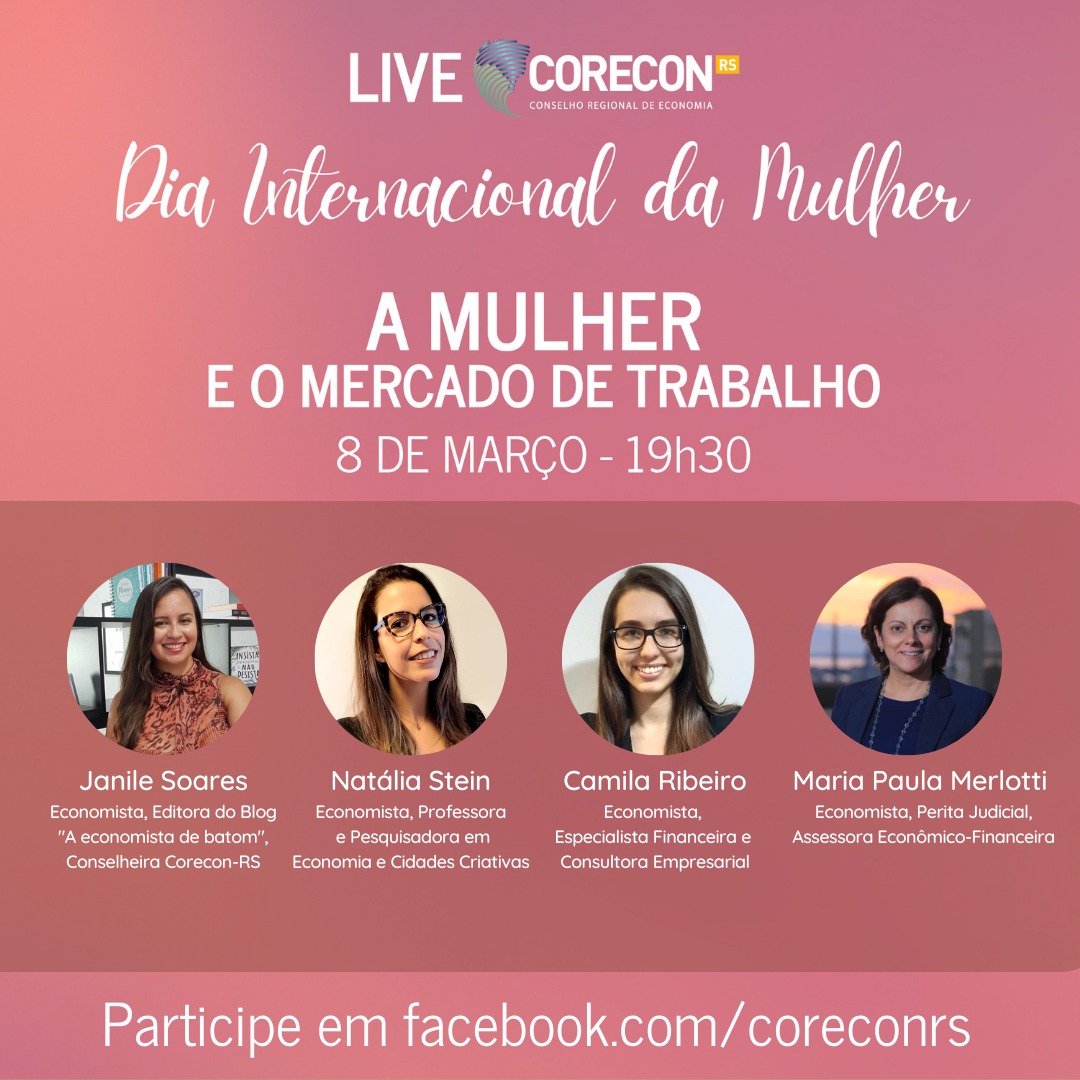 janilesoares's tweet photo. Live no #DiaInternacionaldaMulher 
Às 19:30 , no Facebook do @CORECON4REGIAO https://t.co/5vODTyVsHG