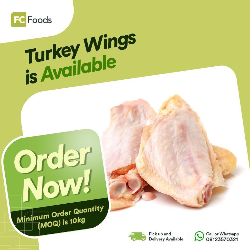 FcFoodsng's tweet photo. Turkey wings  is available for immediate purchase.  Simply place your order via Whatsapp and have it delivered to your selected location.

📌Bulk purchase only

Send a DM to place an order now!

#Fcfoods #Lekkiwives #Lagosresturants #bukas #lekki #grocery #goat #cowmeat #Beef https://t.co/ZfrfsWDvMK