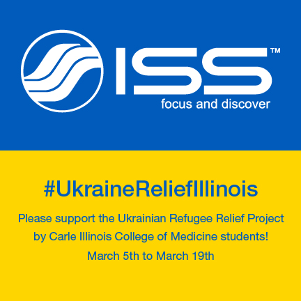 ISS is proud to be a part of #ukrainereliefillinois. Please support the Ukrainian Refugee Relief Project by Carle Illinois College of Medicine students! More here: fb.watch/bBTRTWN4KB/