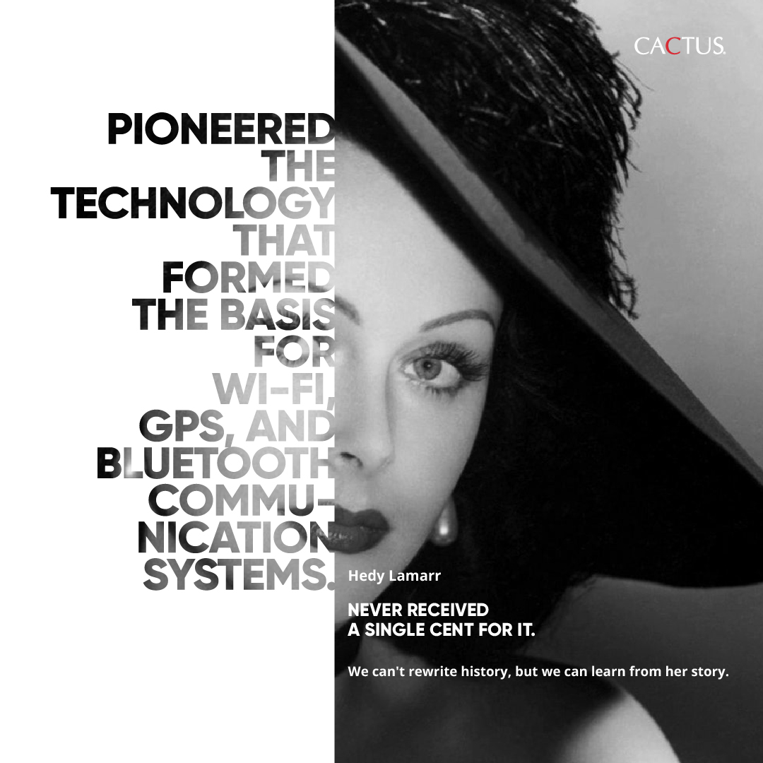 Cactusglobal's tweet photo. We continue with our #StoriesOfScience series where we strive to make the legacies of women scientists accessible worldwide. Today we feature Hedy Lamarr, one of the main reasons why you are able to read this post online today. 

#WomensHistoryMonth #CactusTech #WomenInSTEM https://t.co/X3gpNYUVhq