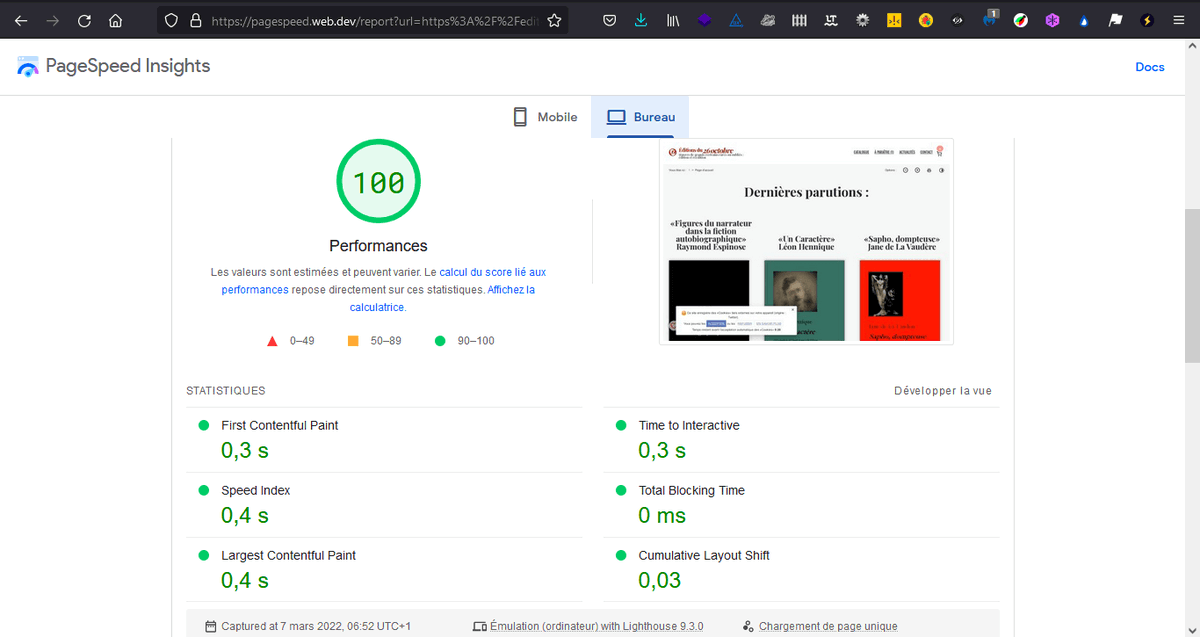 lowel's tweet photo. We launched a new website version today: lighter, with some pretty good performance scores.

@26_octobre https://t.co/j4I0Xpcgob