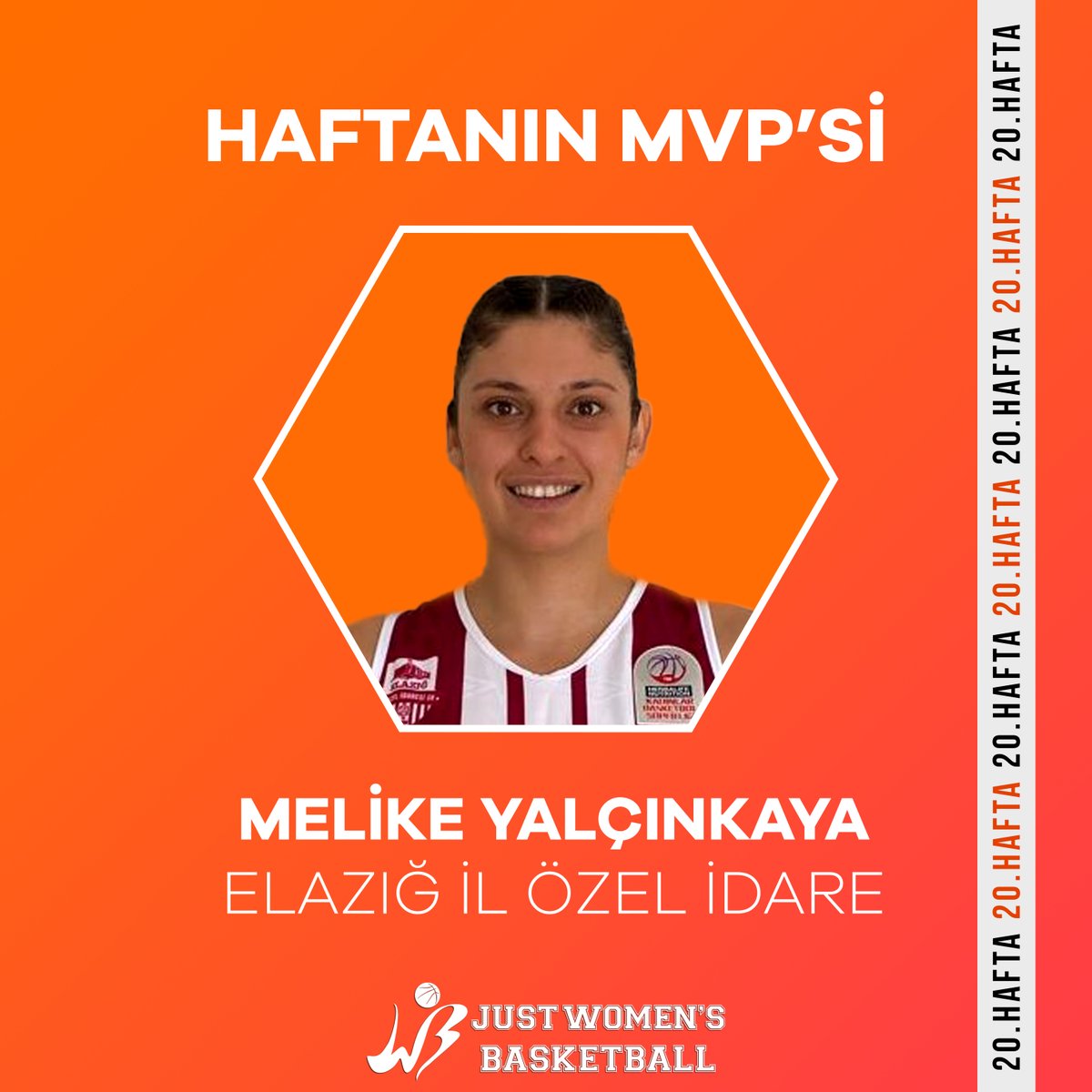 JWsBasketball's tweet photo. 🔥🏀 HAFTANIN EN'leri 🔥🏀
5eN ALTIN 20. Hafta az sonra geliyor.... 
Ama önce Haftanın TAKIMI, Haftanın MVP'si ve Haftanın COACH'u... @TBF  
@izmitbldspr 
Melike Yalçınkaya 
@ErmanOkerman https://t.co/jLgRlsC7GR