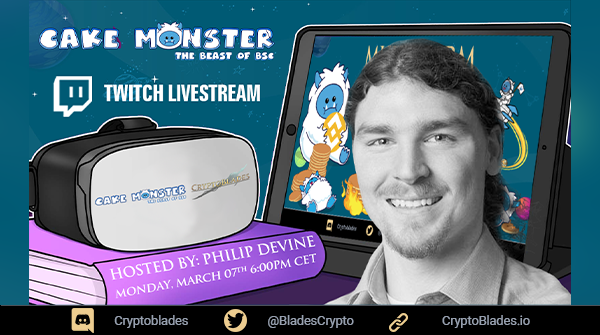 CryptoBlades's tweet photo. Kroge's on Twitch!📢

📲Join Kroge LIVE Today at 6:00 PM (CET)! He'll be streaming from the cake factory with @thecakemnstr ! 

👀You don't want to miss this! 🧁🧁🎂🥞
👉GA: https://t.co/NdWOtfzRW3

👉Kroge's Twitch: https://t.co/jwxRkdejIW
#CryptoBlades #Crypto #SKILL #KING https://t.co/n4qPTGp4Hi