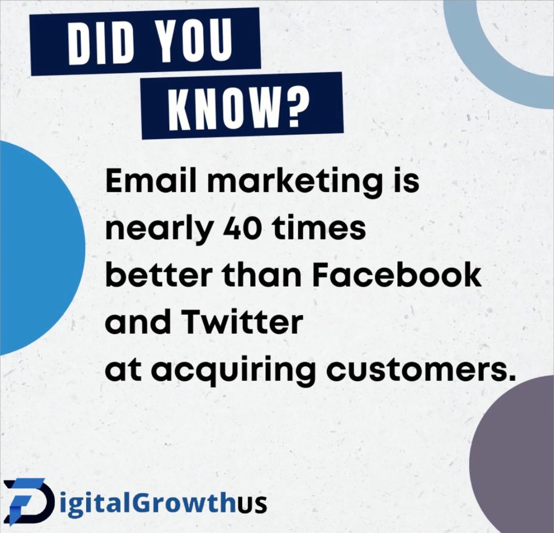 DigitalGrowthu1's tweet photo. Did you know? 👇

Email 📧 info@digitalgrowthus.com

#emailmarketing #digitalmarketing #marketing #socialmediamarketing #seo #onlinemarketing #socialmedia #contentmarketing #b #business #marketingdigital #email #marketingstrategy #branding #marketingtips #emailmarketingtips https://t.co/IervC4U4Hw