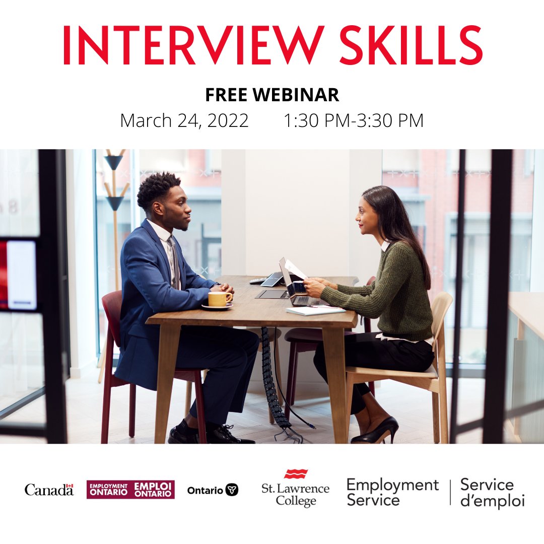 SLCEmploymentSe's tweet photo. Our team has put together 5 FREE webinars to provide you with great resources and advice, so you can be ready for the next step in your career!

Register directly via our Eventbrite (https://t.co/Eu1zDMJjDd), by phone (613-232-0022 x1770) or email (eso@sl.on.ca) 👌 https://t.co/izcxtdNyIN