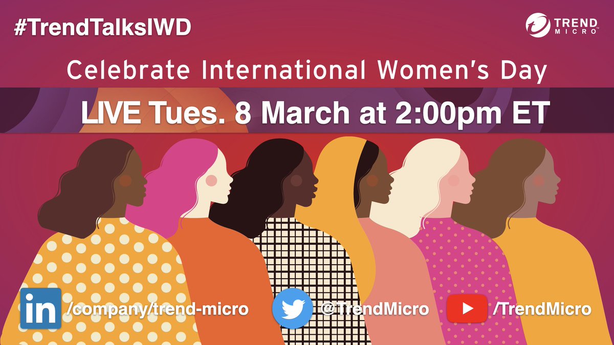 trendaisecurity's tweet photo. TOMORROW: We're celebrating International Women's Day by kicking off #TrendTalksIWD, a live stream panel series showcasing some of our amazing women and their stories.
Tune in to join the discussion. Together, let's #BreaktheBias. #LifeatTrend https://t.co/tpTozCChhg
