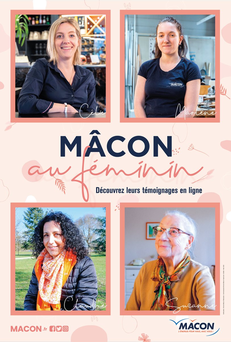 📽️ À l’occasion de la #JourneeInternationaleDesDroitsDesFemmes, nous allons diffuser en ligne les portraits de 4⃣ Mâconnaises.

⏩ 1 jour = 1 portrait

➕ macon.fr/information-tr…