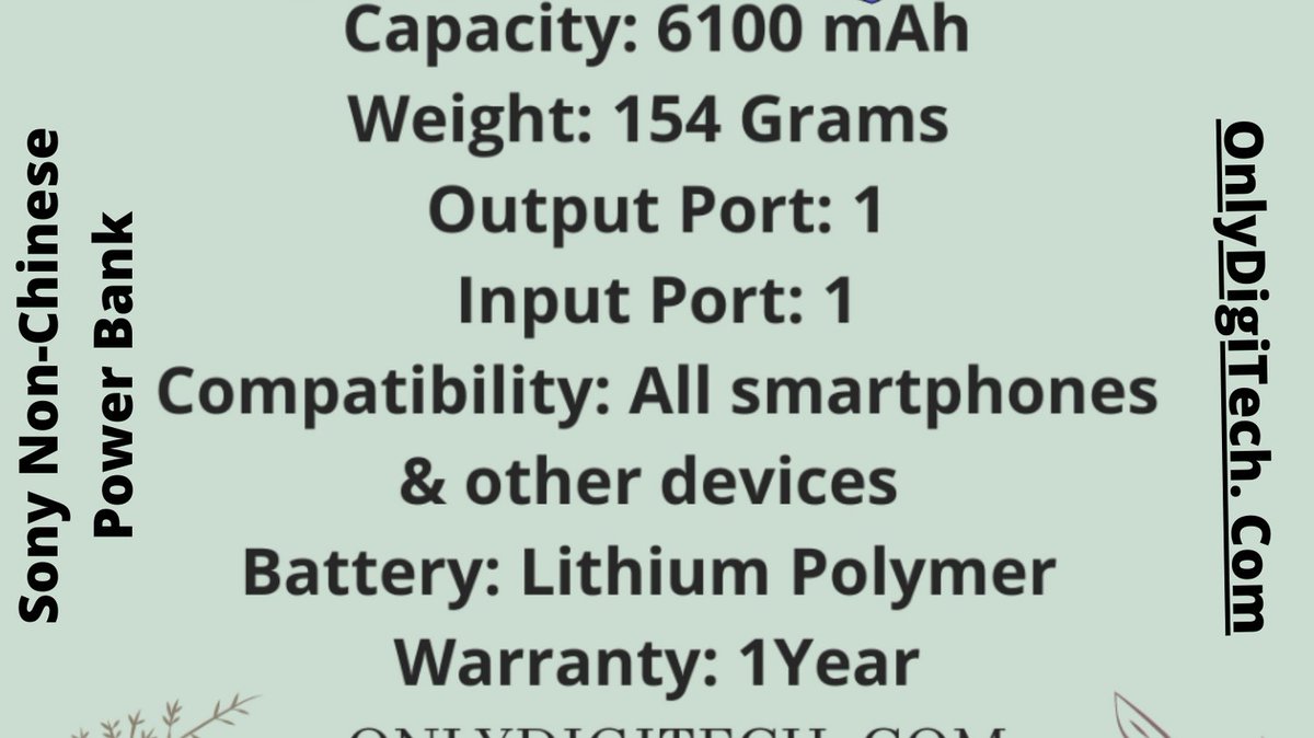 Non-Chinese Power Bank # Non-Chinese Power Bank Lists # Sony Power Bank # Branded Power Banks # Power Banks Not Made in China #