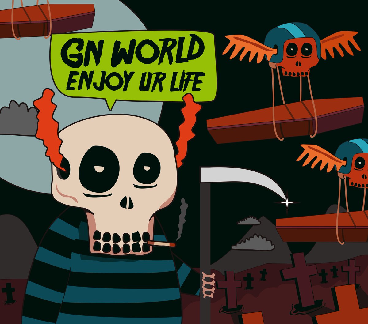 Tittle : GN World
Description : have fun and be happy while you can hahahahaha
collect this item on
hicetnunc.art/objkt/691412
objkt.com/asset/hicetnun…

#NFTCommunity #nftscollector #BeHappy #zonomonoz #zonom