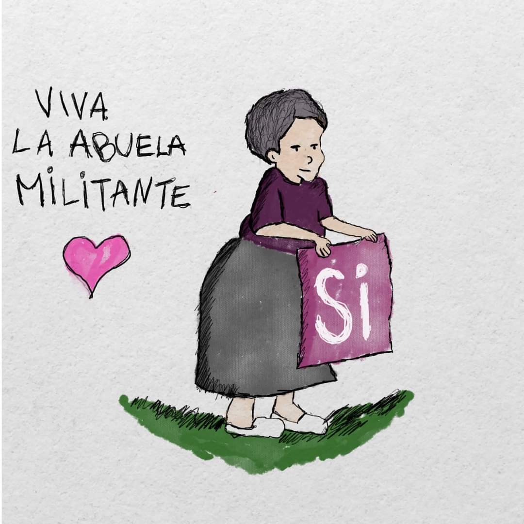 “Si ellos pasaban con sus banderas del NO, por qué yo no podía mostrar mi bandera del SI?" dijo Idiana de 88 años. Luego llegó la policía y la acompañó hasta su casa.

Viva la abuela ✊ #VotaSi!!. Todas y Todos somos ella!. Viva la Militancia y la Lucha 🇺🇾