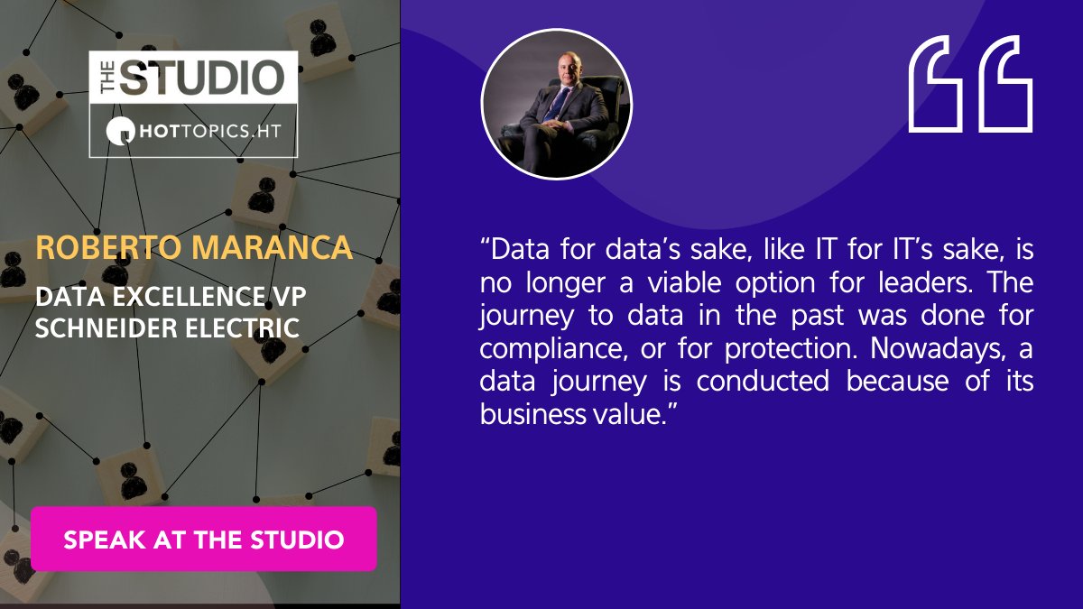 Roberto Maranca (<a href="/RobertoMaranca/">Roberto Maranca</a>), Data Excellence VP at <a href="/SchneiderElec/">Schneider Electric</a>, is a member of hubs.la/Q015n2xz0’s technology community and a featured speaker at The Studio.

Join the 2022 series here: hubs.la/Q015n3310