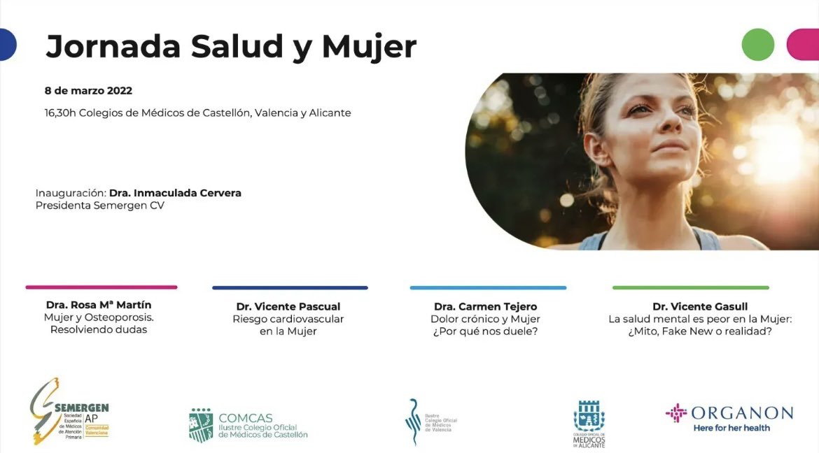 carlosnoya66's tweet photo. 📢 Desde @OrganonEspana en la Comunidad Valenciana colaboramos con @SEMERGEN_CV en la Jornada Salud y Mujer #8M en @IICOMV @ColMedCastellon @COMAlicante
🗓️8 de Marzo 2022,  16:30 hrs 📌
#MyCompany #HereforHerHealth https://t.co/y4n0AlxEbS