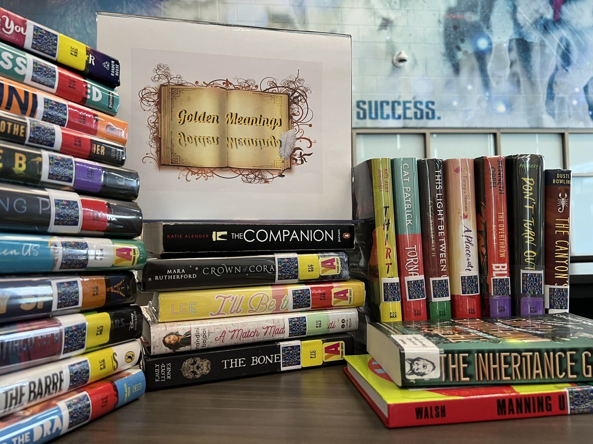 HaskettLibrary's tweet photo. Last week we had our inaugural Katy Book Wars campus competition. Our 3 teams had a tough bookish trivia battle, and we are proud of them all. A special congrats to "The Golden Meanings" for taking 1st and advancing to the district meet! @HaskettJH @katy_libraries https://t.co/52sbvn7jVX