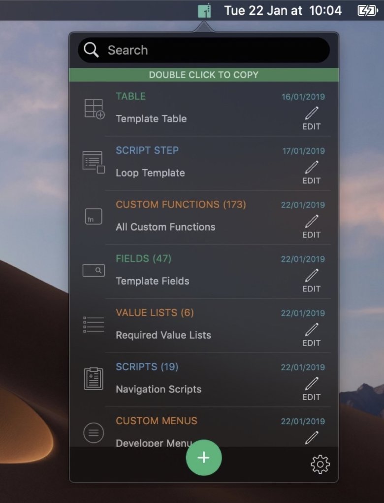 1morethingTweet's tweet photo. #FileMaker developers!
A new version of 1-more-clip, your favorite clipboard/snippet manager, is available from the AppStore
- copy plain text/rich text clips
- edit the clip XML within the app or in an external editor
- find/replace
- universal app

https://t.co/ehcSE3eOvJ https://t.co/Xj2LGs8McQ