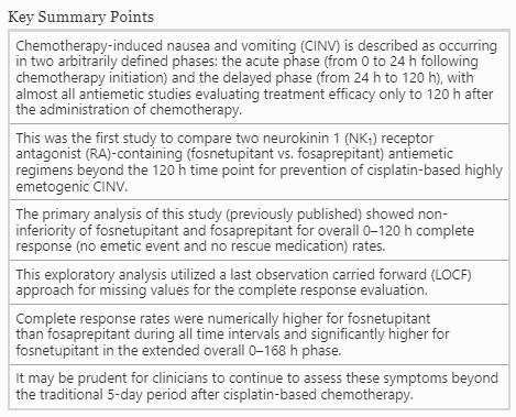 Oncology_Ther's tweet photo. Head-to-head study comparing two neurokinin-1 receptor antagonists (#fosnetupitant and #fosaprepitant) for preventing chemotherapy-induced nausea and vomiting (#CINV) in #cancer patients: https://t.co/8epfINlyPK #openaccess https://t.co/U0fr70BDJV
