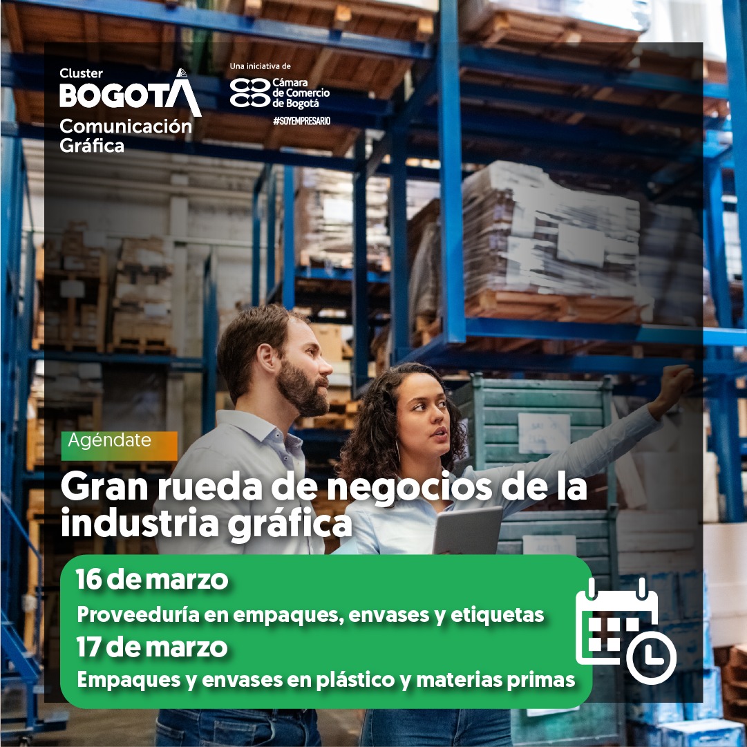 Gpulecio23's tweet photo. ¿Trabajas en la producción de empaques, envases y/o etiquetas en plástico rígido y flexible? No te pierdas esta oportunidad de conocer nuevos clientes sin costo. Gran rueda de negocios de empaques y envases para Bogotá Región. Invita #clustercomgrafica https://t.co/BVqfTcpTp0 https://t.co/lDUSkcdwKw