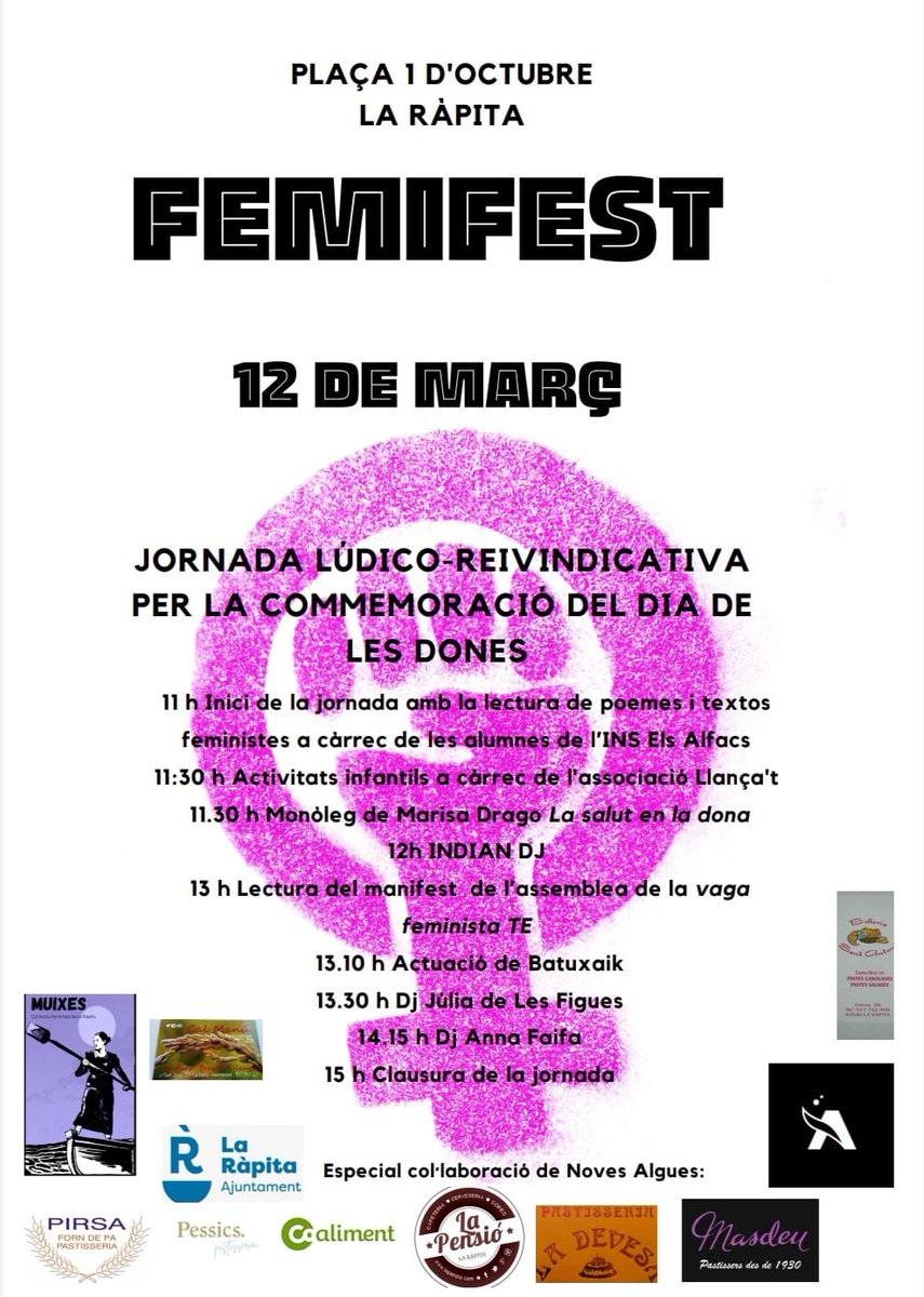 LMuixes's tweet photo. Dissabte dia 12 us esperem!! FemiFest primer edició!! 💪😜 Xalera assegurada!! https://t.co/vmGTyPhMdH