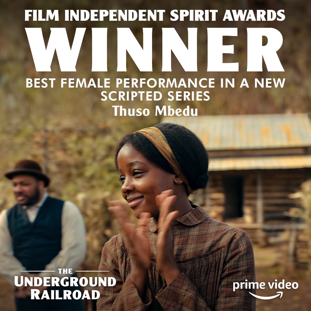 A major congratulations to the amazing <a href="/ThusoMbedu/">тнU§σ Mвє∂u</a> on her <a href="/filmindependent/">Film Independent</a> Spirit Award for Best Female Performance in a New Scripted Series!