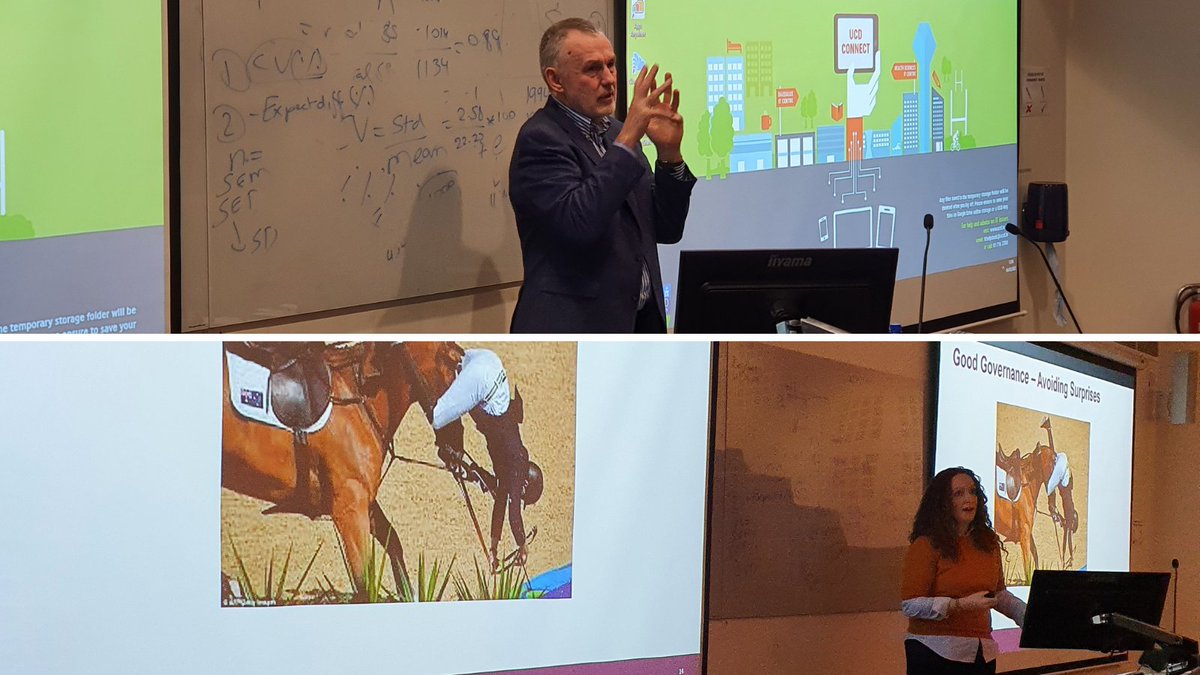 ucd_sphpss's tweet photo. Thank you to @AinePower2 Deputy Legal Director, International Equestrian Federation &amp; Professor Larry McCarthy @mccartla,  Uachtarán, Chumann Lúthchleas Gael (GAA President) for sharing your insight on governance with our MSc Sport Management class today. A great day of learning! https://t.co/oJI1NjFnV0