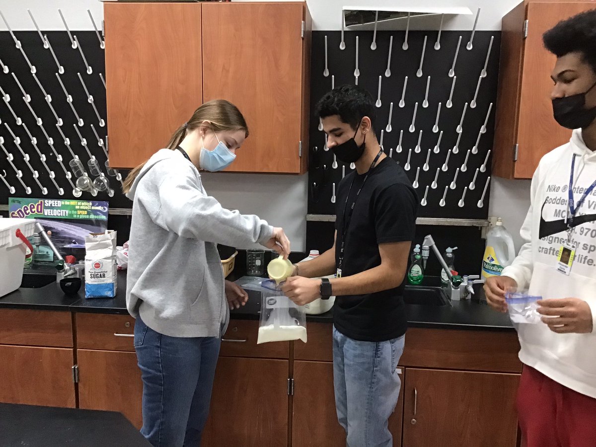 DoDEA_OTHS's tweet photo. Chemistry 2 students enjoyed making ice cream as part of their #thermochemistry unit! #scienceisdelicious #oths #dodeagrants https://t.co/lW3DCJzV4k