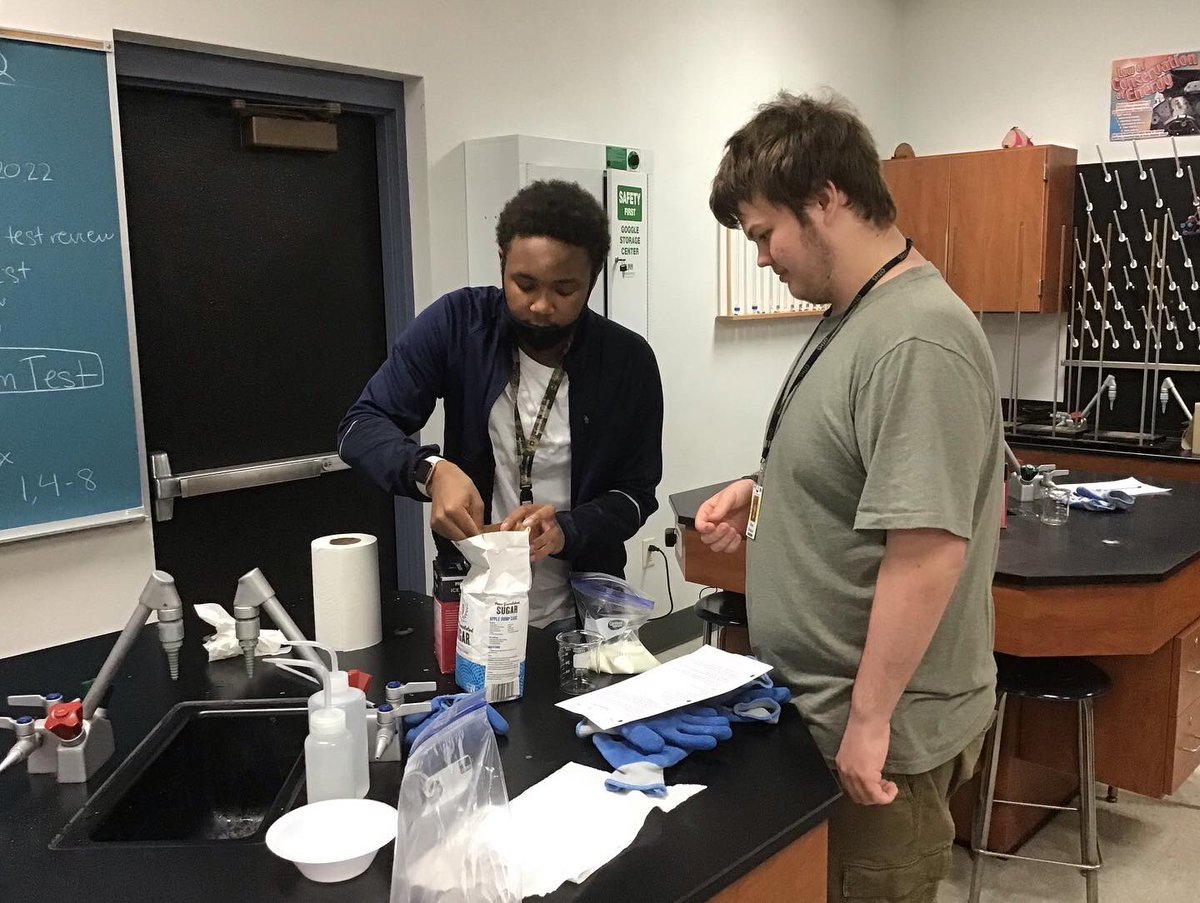 DoDEA_OTHS's tweet photo. Chemistry 2 students enjoyed making ice cream as part of their #thermochemistry unit! #scienceisdelicious #oths #dodeagrants https://t.co/lW3DCJzV4k