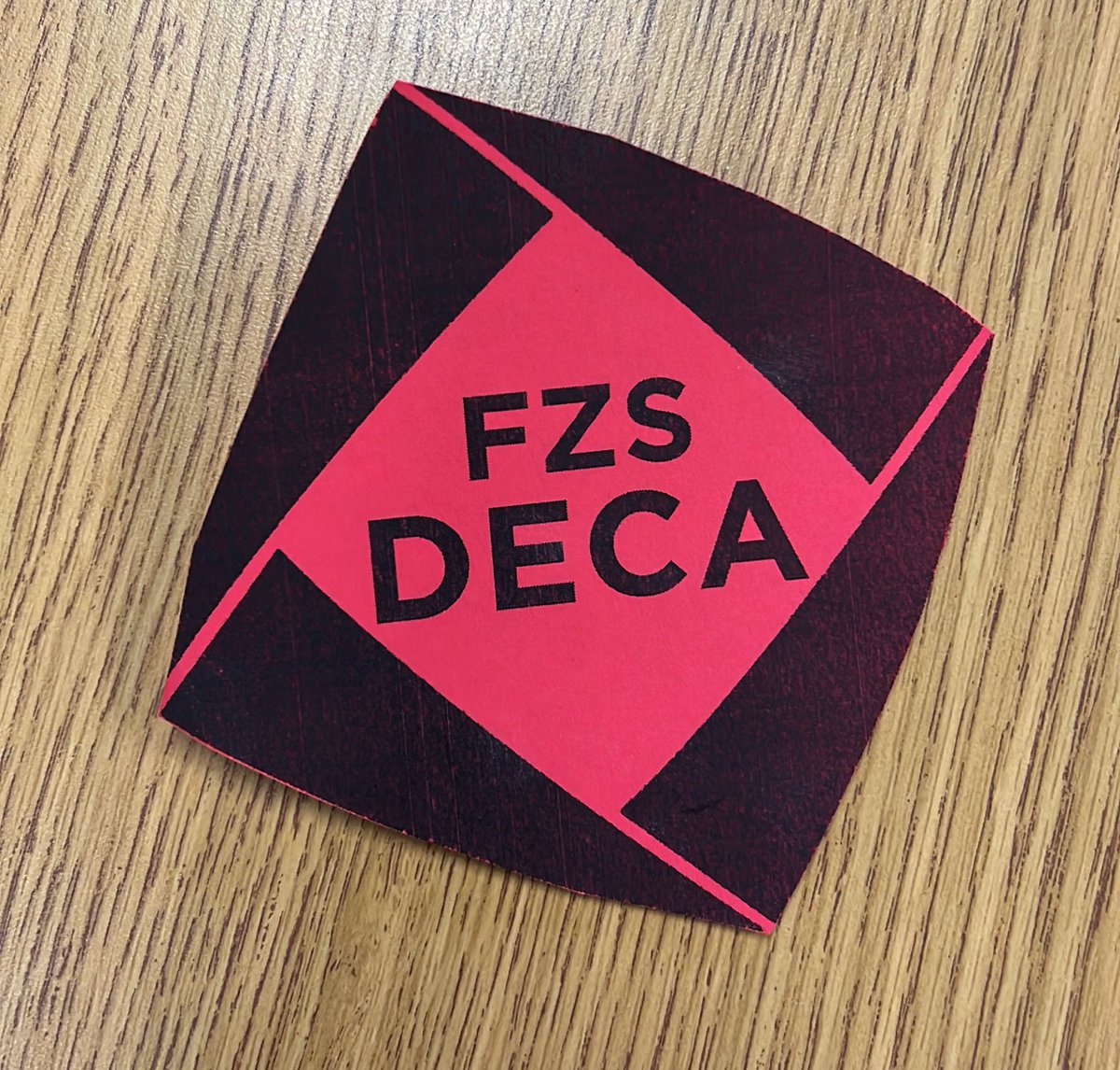 Here is a picture of one of the two deca diamonds hidden around the school per day. Return to room 116 or 117 for 12 FREE COOKIES!!