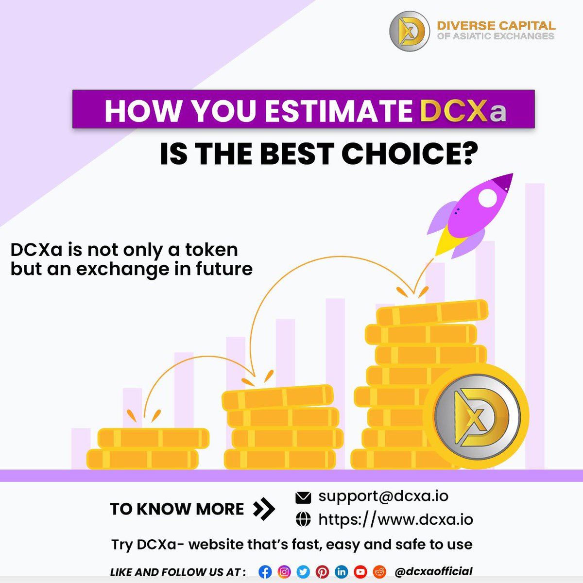 DCXaofficial's tweet photo. Even DCXa is constantly striving to accept it in the field of #education, trading and others
Now you can guess how #powerful DCXa's #vision is and how it can capture the crypto market
Don’t delay more, start #investing today with #DCXa
🌐 Website: https://t.co/vCeFF0AGvW https://t.co/rV6VlEeYx7