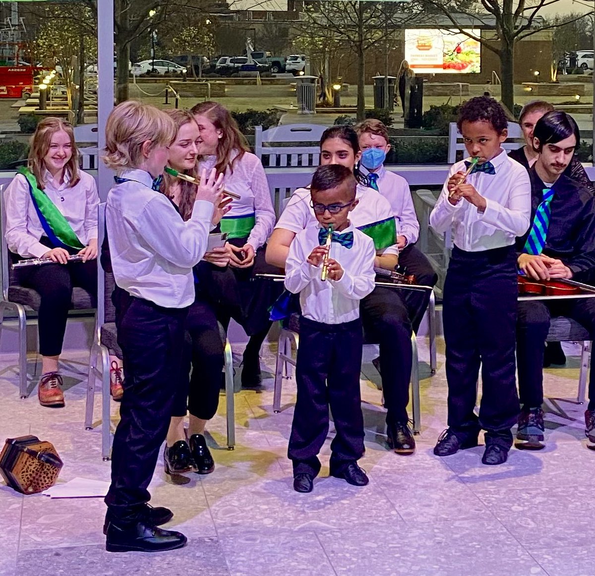 These little maestros playing tin whistle 💚 were among the performers this Saturday in Sandy Springs, where we had a wonderful evening of ceol with <a href="/danu_trad/">Danú</a> &amp; Phoenix School of Irish Arts. Thanks to Mayor <a href="/paul_rustypaul/">Rusty Paul</a> for welcoming us to City Hall. #StPatricksDay