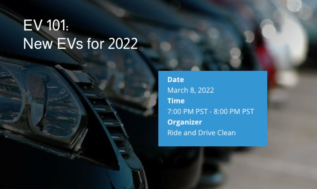 Join EV and E-bike experts to learn the basics. We’ll cover the benefits of EVs, total cost of ownership, incentives, and charging at home and on the road. Sponsored by Marin County jurisdictions. ow.ly/gkxM50IbU84