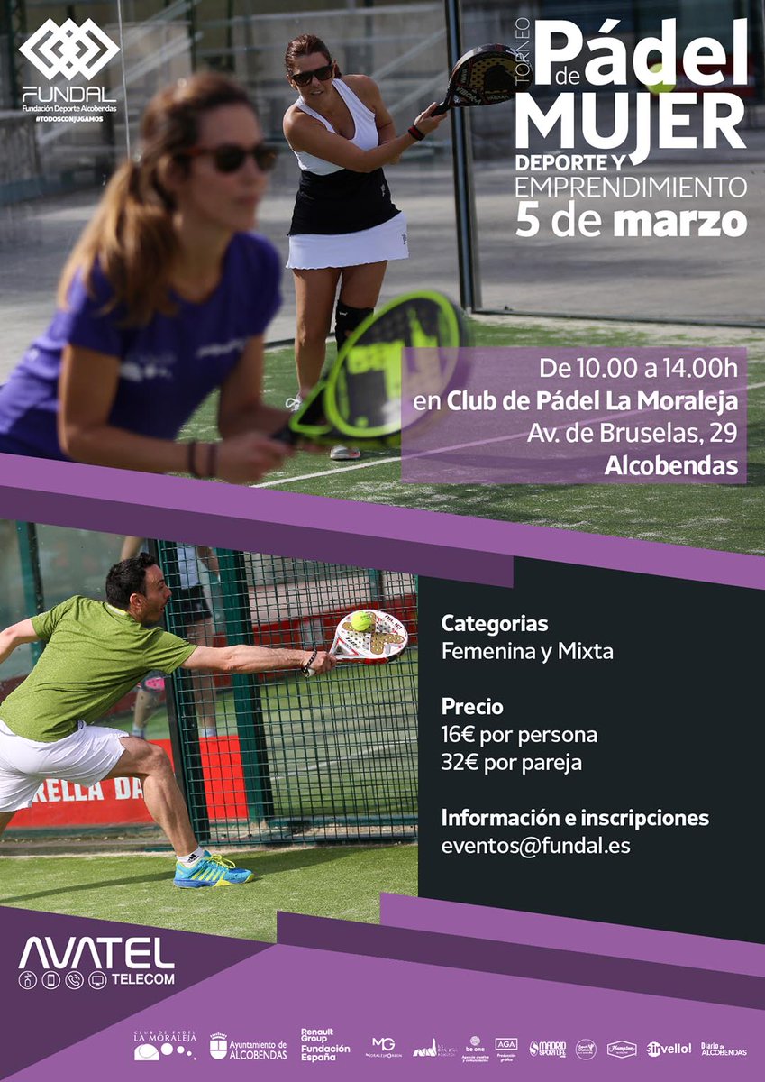 Fundalcobendas's tweet photo. Torneo FUNDAL de pádel solidario a favor de Ucrania.💛💙GRACIAS:

@AvatelTelecom 
@PadelMoraleja 
@ALCBDS_Ayto 
@MoralejaGreen 
@MPF3D 
@GraficasAGA 
@beone_agencia 
@MadridSportLife 
@EspacioOrganico 
@sinvellolaser 
@d_alcobendas 
@renault_esp Fundación España

#TodosConjugamos https://t.co/WV9nDSXMee