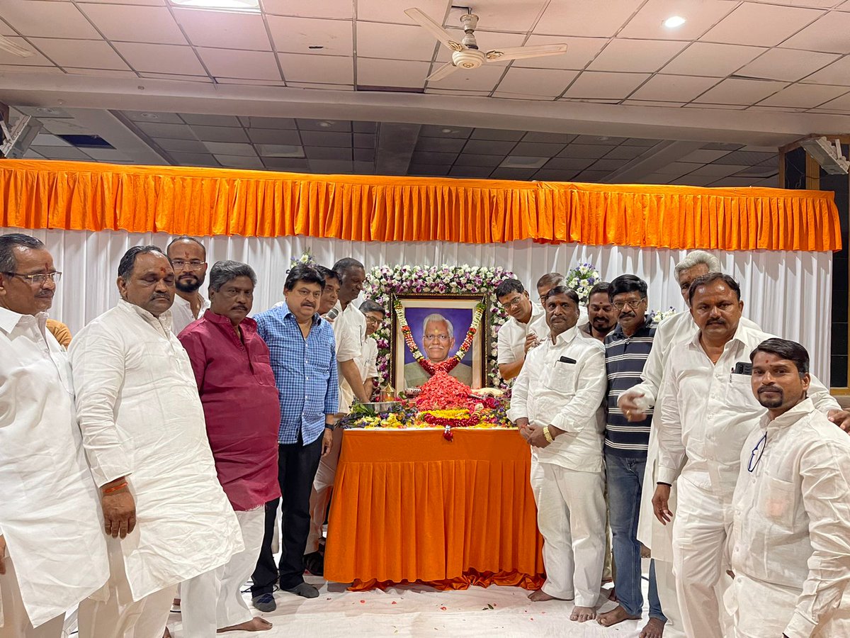 N_RamchanderRao's tweet photo. Attended the Shradhanjali Sabha on the Pratham Punyatithi of Late Shri. Om Prakash Sharma Ji, who was a Senior BJP leader of Begum Bazar. https://t.co/Xwb4cwXWPX