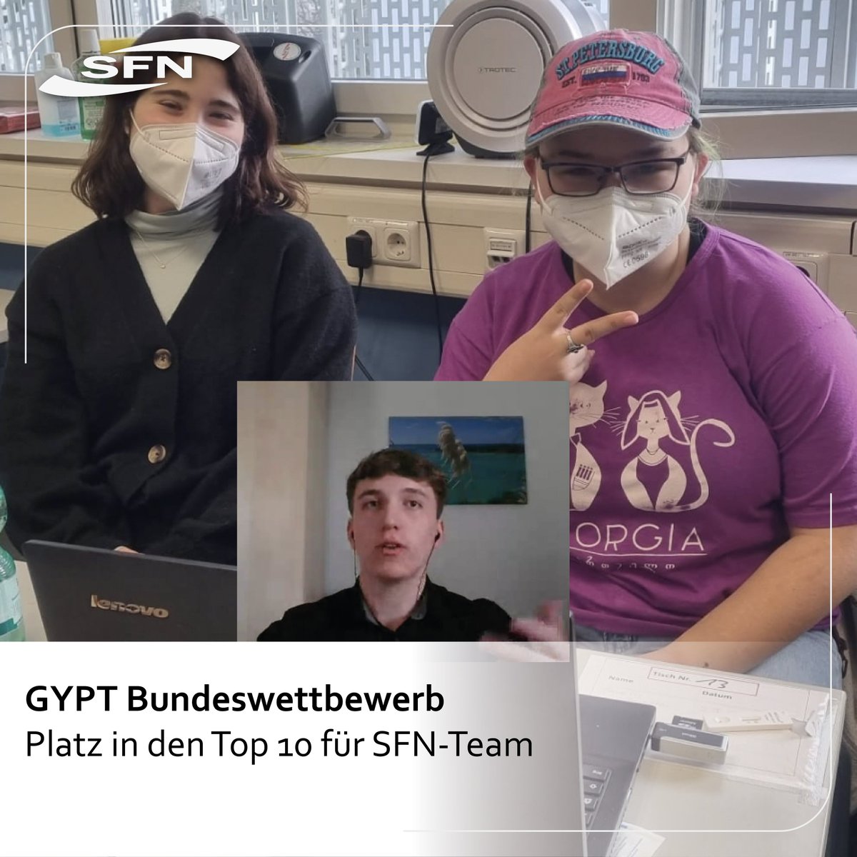 sfn_kassel's tweet photo. Am Wochenende fand der GYPT-Bundeswettbewerb statt. Das Team des SFN hat es in der Team Wertung unter die Top 10 geschafft und ist nur knapp an einer Medaille vorbeigeschrammt. Herzlichen Glückwunsch auch an Maiia und Duru! https://t.co/NfUX5yxqzB