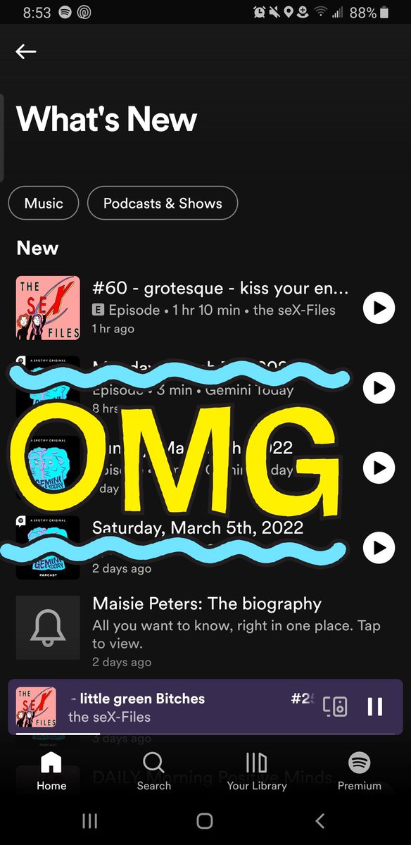 fav notification!! cant wait to listen !