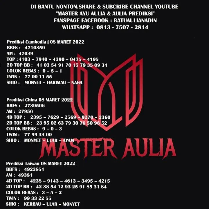 MasterAulia's tweet photo. Link Daftar = link : https://t.co/A8KdXUzCJ4
Whatsapp    = 0813 7507 2814
Telegram    = @Masteraulia
#prediksihongkong #togelhongkongjitu #hongkongmalamini #togelhkhariini 
 #hongkonghariini #prediksitogel #togelonline #togelindonesia 
  #prediksijitu #12shiototo #togelhk https://t.co/wGCCQDn6Xn