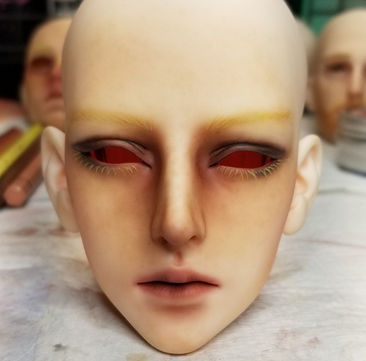 MelissaMelorie's tweet photo. Sometimes you think you like something only to realize later that you don't. He's not matching my idea. Back to the drawing board I guess. 

#bjdhobby #bjdartist #bjdmakeup #bjdfaceupartist #bjddolls #bjdfaceup #bjdcollector #bjdboy #bjdaddict #bjd #bjddoll #bjdsd #recastbjd https://t.co/g2LPGCaOYf