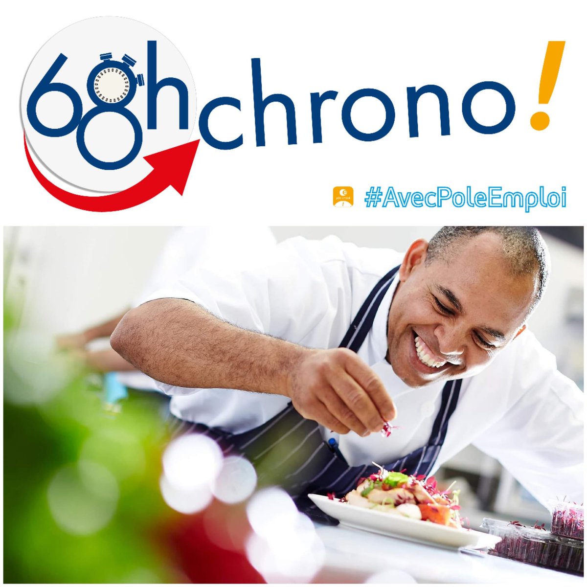 🗓🔜 [ #SaveTheDate : 68h'Chrono ! ] du 14 au 18 mars, les équipes @poleemploi_GE #HautRhin se mobilisent en faveur du secteur de l'hôtellerie-restauration #HCR.
Retrouvez toutes nos actions : plmpl.fr/c/XqkE7
#TousMobilisés
