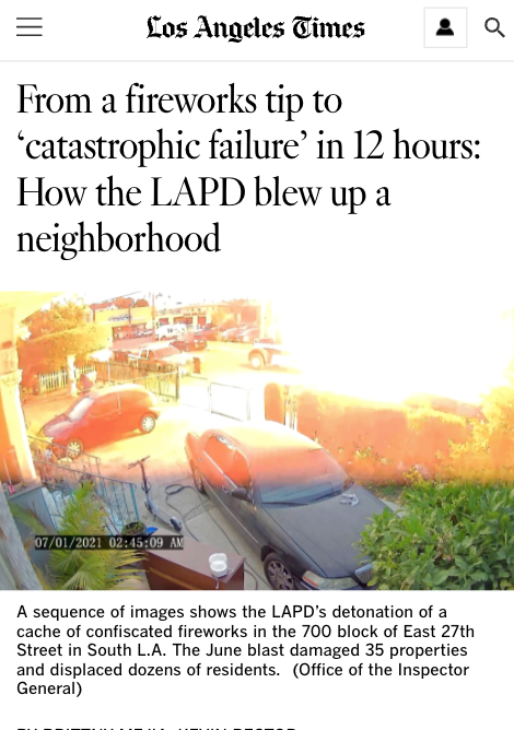 PplsCityCouncil's tweet photo. Last July, LAPD blew up a neighborhood. Eight months later, there are 19 families still living in a hotel.

LAPD still has not been held responsible for this. Will they ever be>? https://t.co/yInPwQcrKR