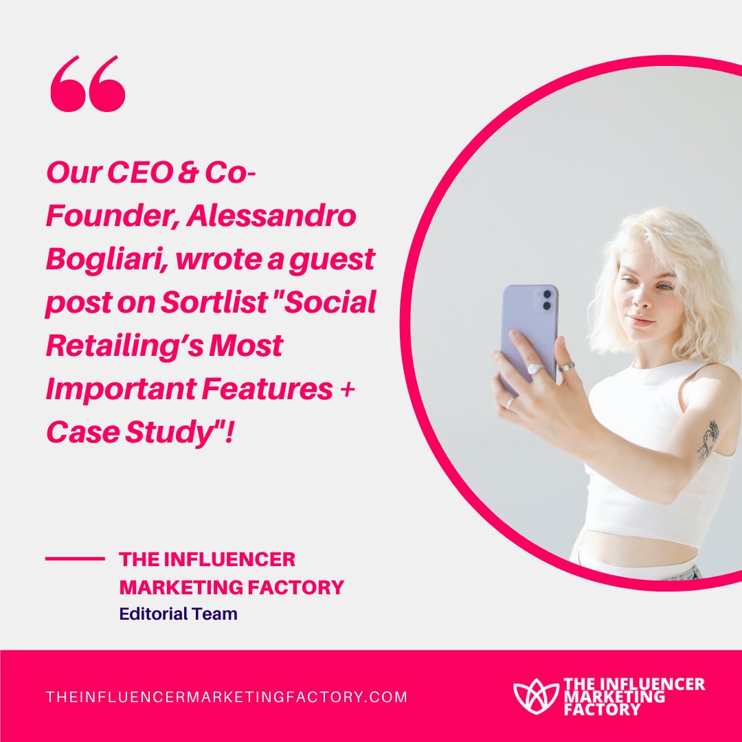 Our CEO &amp; Co-Founder, <a href="/alexeidos/">Alessandro Bogliari</a>, wrote a guest post on <a href="/Sortlist/">Sortlist</a> "Social Retailing’s Most Important Features + Case Study"!

Read more here: sortlist.com/blog/social-re…

#influencermarketing #influencer #influencers #socialmedia #marketing #digitalmarketing #socialretailing