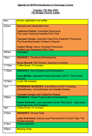 BOPACommittee's tweet photo. The Intro to Oncology Course is BACK!
REGISTER NOW for the #BOPA 2022 Introduction to Oncology Course on 17th May F2F in Leeds!
We have some great speakers @BruceGeoB @LydiaSutherland @LauraEJ_McNab Robert Hallworth @CParbutt Tasneem Ganijee  https://t.co/XKUGNMZ0bM https://t.co/TuaFLNraBJ