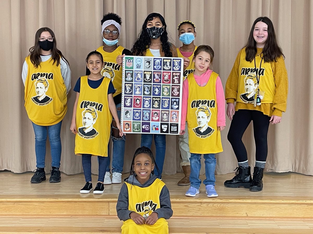 SyracuseSchools's tweet photo. In celebration of Women's History Month, @HuntingtonSCSD students are proud to participate in the Women’s Empowerment Draft #WeDraft, to honor their school's namesake, Arria S. Huntington! Learn more:
https://t.co/qUed5vqXTZ #SCSDSuccess #WeDraft2022 https://t.co/Ac9WwHoqf7