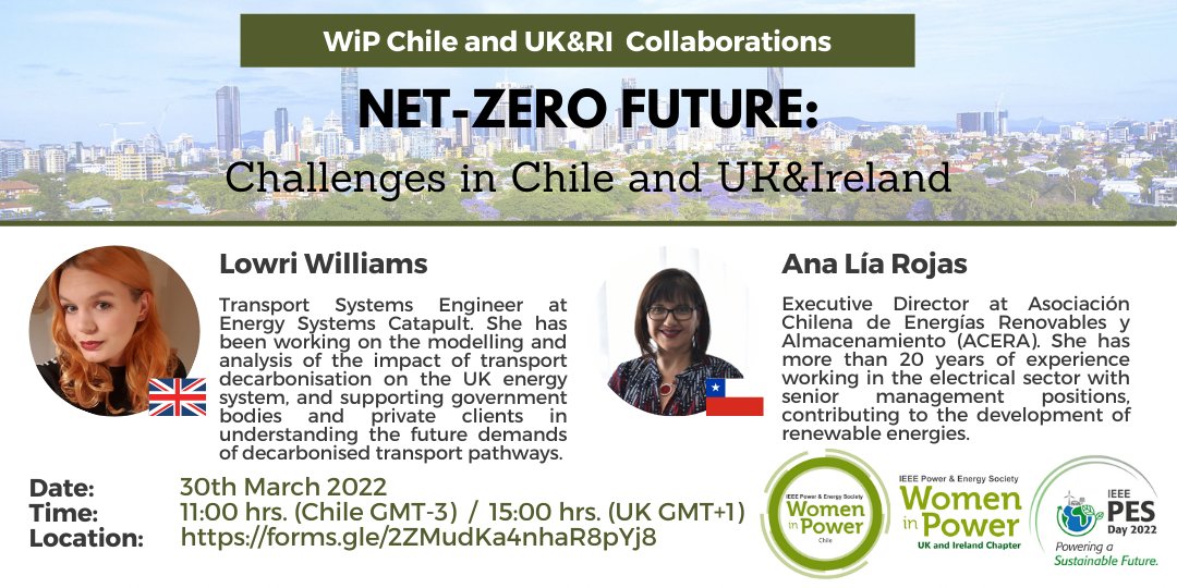 Women in Power Chile (@wipchile) on Twitter photo ¡Nueva colaboración con IEEE PES Women in Power UK & Ireland! Esta vez se trata de un Panel de Discusión de los desafíos para lograr la carbononeutralidad.
Exponen dos grandes expertas: Lowri Williams de ESC y Ana Lía Rojas (<a href="/ACERAAG/">ACERA A.G.</a>)
Inscríbete en forms.gle/2ZMudKa4nhaR8p… ¡Nueva colaboración con IEEE PES Women in Power UK & Ireland! Esta vez se trata de un Panel de Discusión de los desafíos para lograr la carbononeutralidad.
Exponen dos grandes expertas: Lowri Williams de ESC y Ana Lía Rojas (<a href="/ACERAAG/">ACERA A.G.</a>)
Inscríbete en forms.gle/2ZMudKa4nhaR8p…