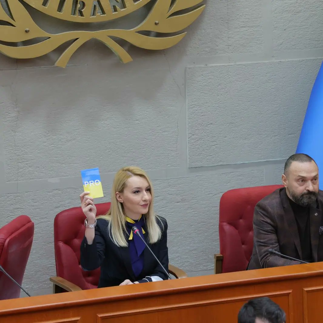 RominaKuko's tweet photo. It is done! Following Mayor @erionveliaj bill,Tirana City Council @KeshilliTirane just voted unanimously the "Free Ukraine" Street, a street where the Embassies of Ukraine, Kosovo,Serbia and Russia are located.
🇦🇱🤝🇺🇦 https://t.co/2wBfdVc26n