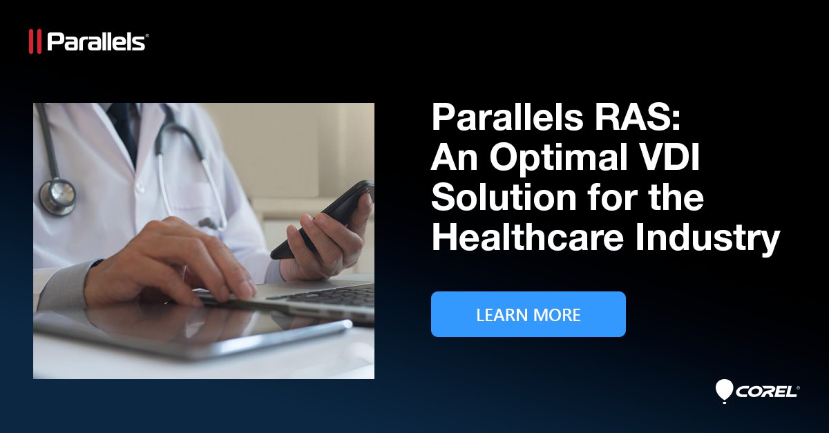 michchiantera's tweet photo. Healthcare organizations need to provide workers with secure, virtual access to critical applications and data, anywhere, from any device. Learn how @ParallelsRAS is the optimal #VDI solution! https://t.co/gJI6pOoXko 
#HIMSS #HIMSS22 #ParallelsRAS https://t.co/QEnMDii7Qt