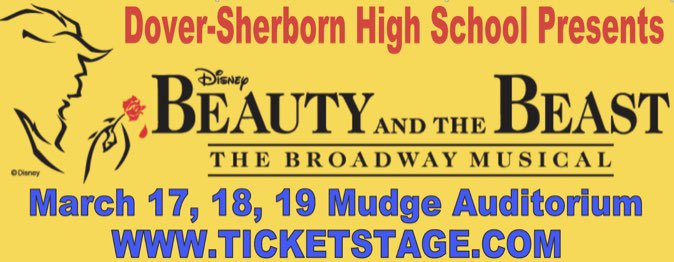 DSFPArts's tweet photo. DSHS INVITES YOU TO “BE OUR GUEST!” We are excited to bring the enchanted world of Disney's Beauty &amp; The Beast to Mudge Auditorium. Singing teapots &amp; candlesticks, an evil spell, &amp; an unlikely love story are all part of the magic of this modern Broadway classic. https://t.co/ct90GkxAk5