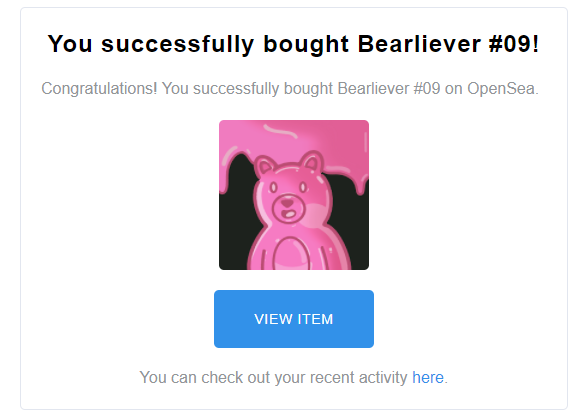 Historic_Crypto's tweet photo. Just grabbed @TeddyBearzNFT Bearliever #9 (.05) - "For our Day 1's. 2% of royalties raffled to one holder at the end of each month. The first buyers of each bear will receive a free mint of our full collection in April." https://t.co/qDuWXmaI8r
