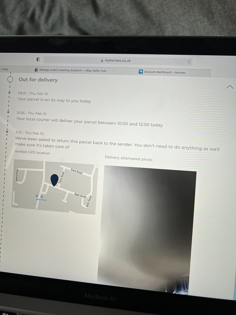 edjen71's tweet photo. @Hermesparcels how long does it take to return a parcel https://t.co/WKHxBMyCoW