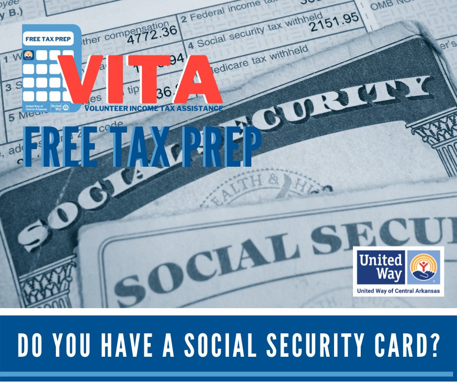 Need a copy of your social security card for your upcoming VITA appointment? Register online and request to receive yours by mail . ow.ly/H77s50HEMSl
