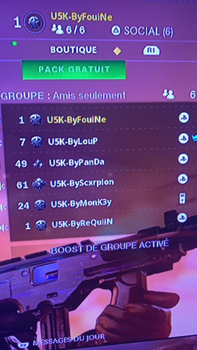 U5KByFamily's tweet photo. @ChercheScrim Bonsoir je suis à la recherche de team près à se confronter en match de team ou encore un tournoi cold war ou je peut y mettre mon rooster merci https://t.co/y7ueJgADAs