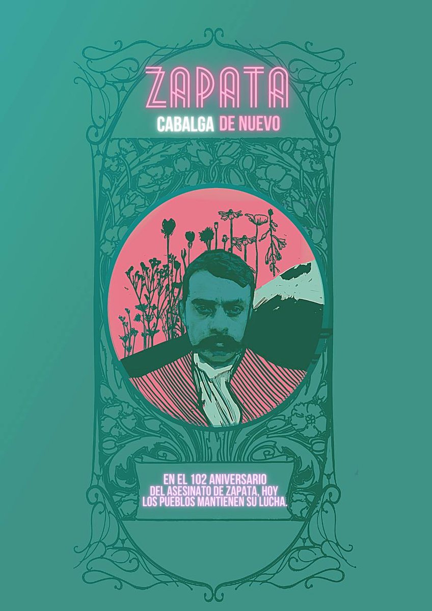 #ZapataCabalgaDeNuevo – Emiliano Zapata. Event in collaboration with @CitizensSummons, @yretiemble and @ChiapasSchools. 
Freehand illustration by taller ahuehuete, later digitalized.