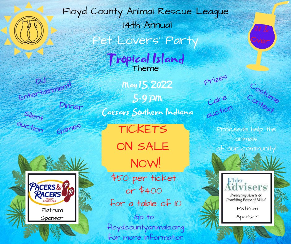 FloydCoAnimals's tweet photo. #tickets on sale now! Help us help the #animals! https://t.co/eMWESrlisj